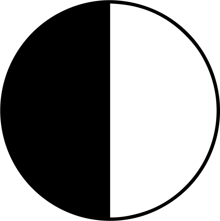 a black and white circle on a white background