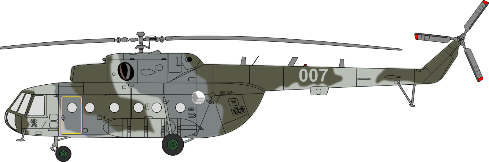 a drawing of a military helicopter