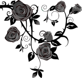 a black and white rose tattoo design