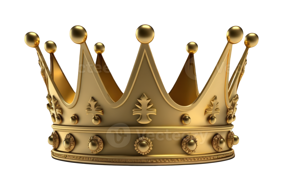 a golden crown on a white background