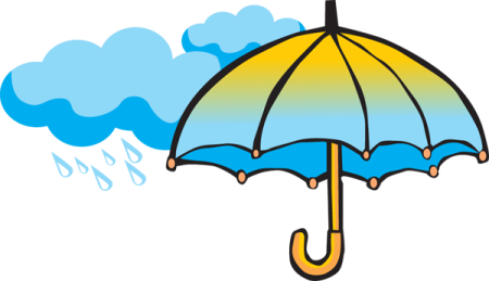 an umbrella with clouds in the background