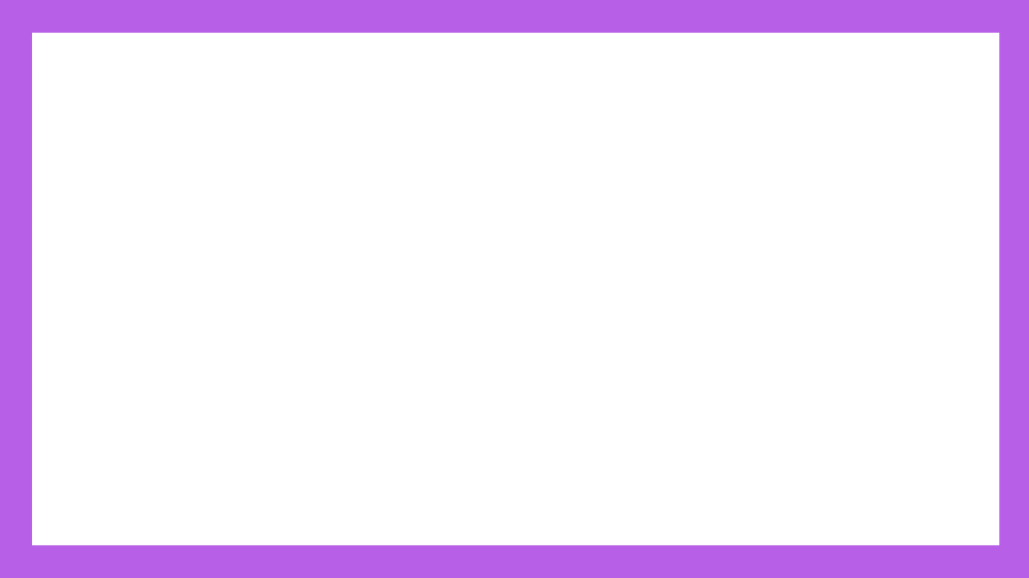 a white square frame on a purple background