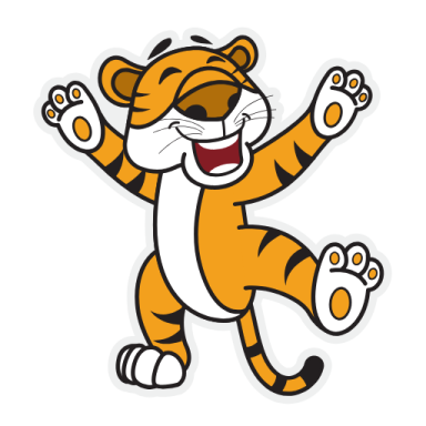 a cartoon tiger running