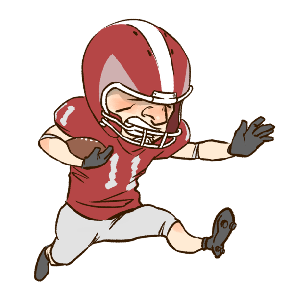 a football player running with the ball