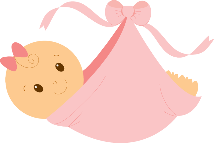 a baby in a pink dress with a bow