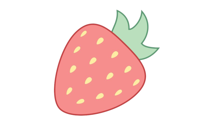 a strawberry on a white background