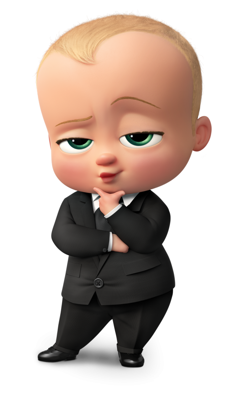 a cartoon baby boy in a suit and tie