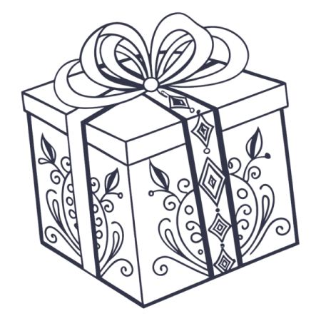 a gift box with a ribbon and bow