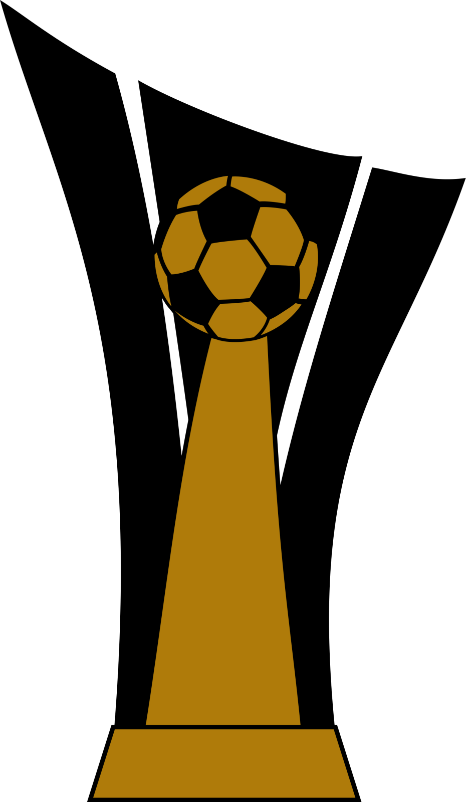 a soccer trophy with the number 7 on it