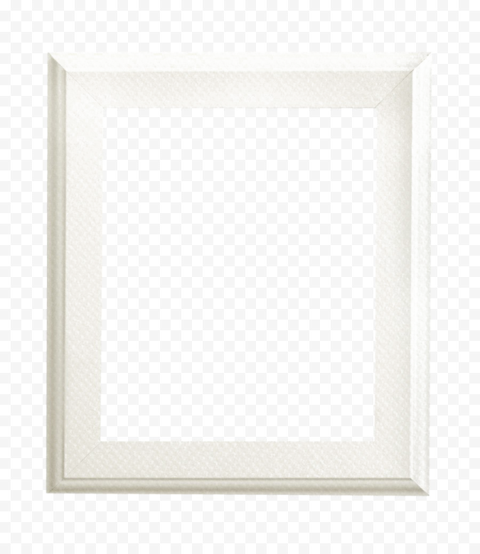 a white picture frame on a transparent background