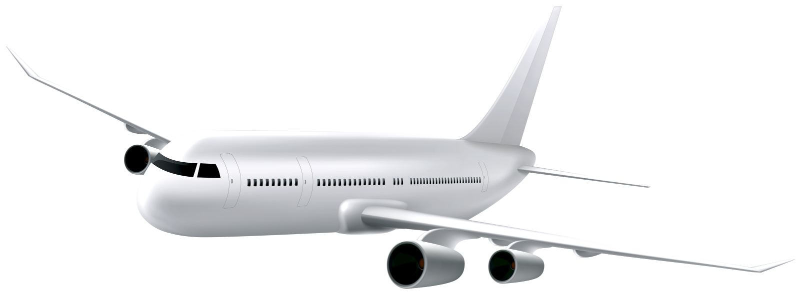 a white airplane flying in the air