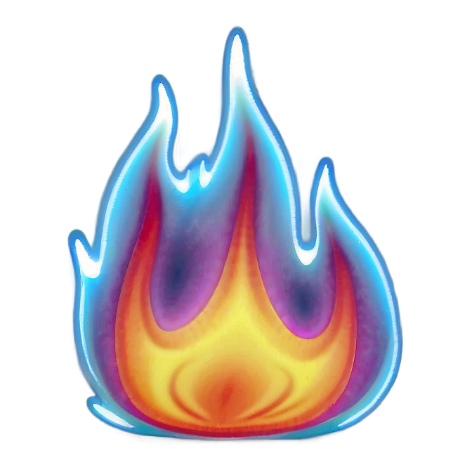 a drawing of a fire