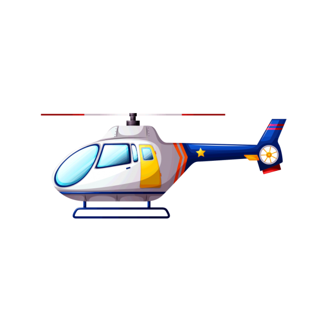 a helicopter on a white background