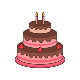 a cake with candles on top of it