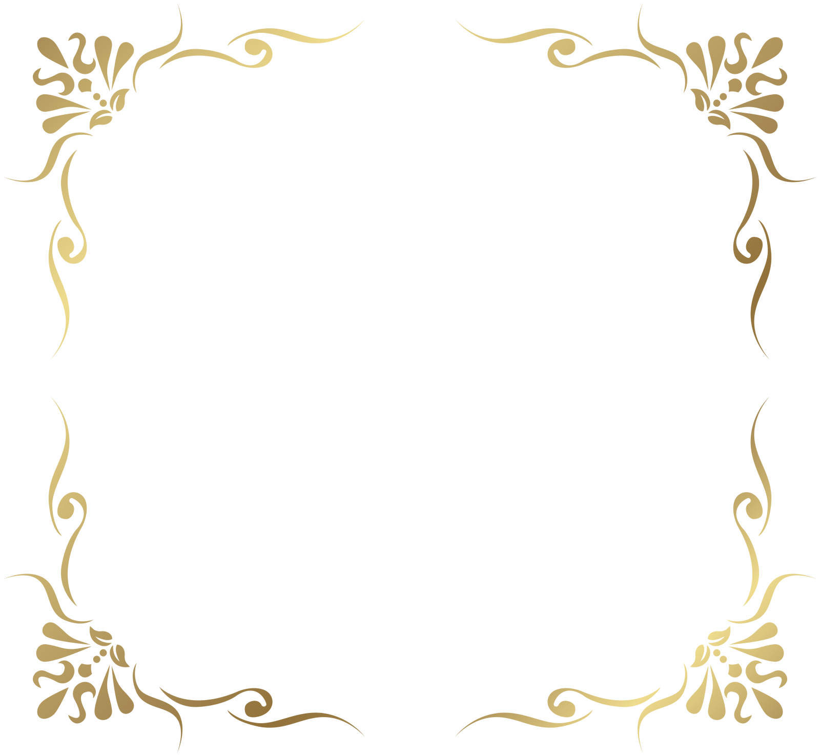 a gold frame with swirls and leaves