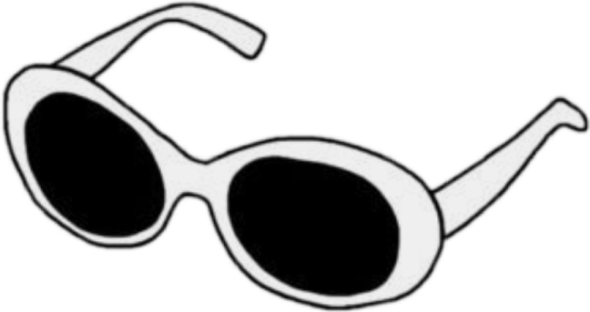 a pair of sunglasses on a white background