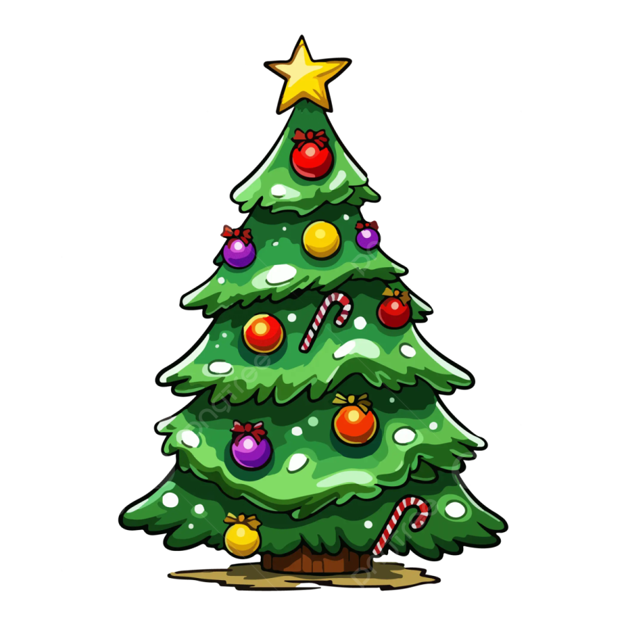 a christmas tree with decorations on it