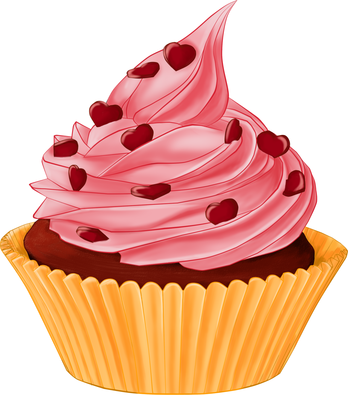 a cupcake with pink frosting on top