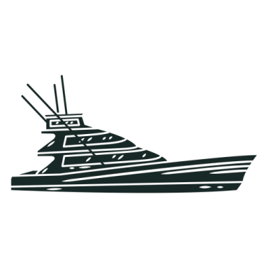 a black and white image of a boat