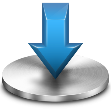 a blue arrow on top of a disk