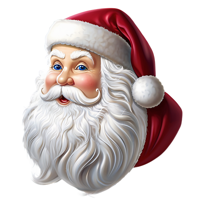 a santa claus with a red hat and beard