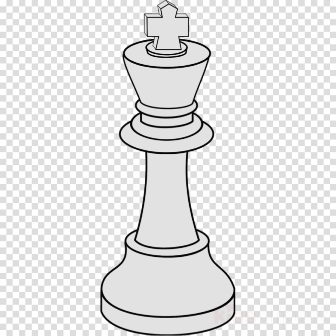 a black and white chess piece on transparent background