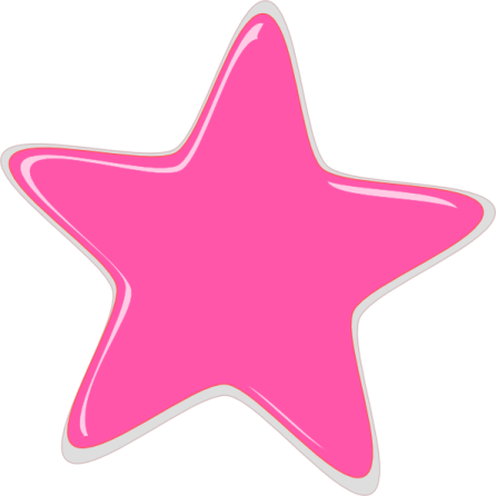 a pink star sticker