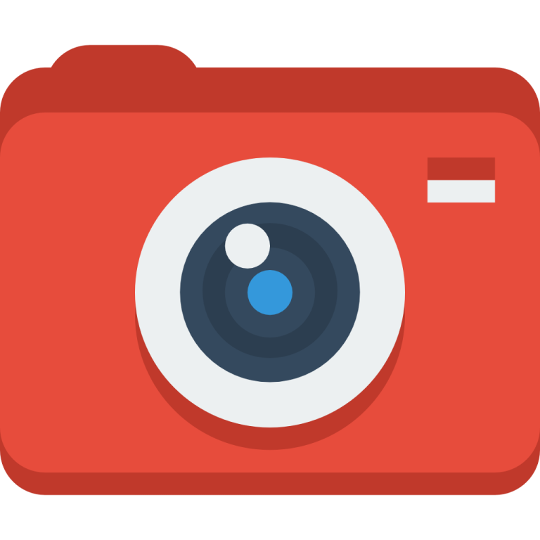 an image of a red camera