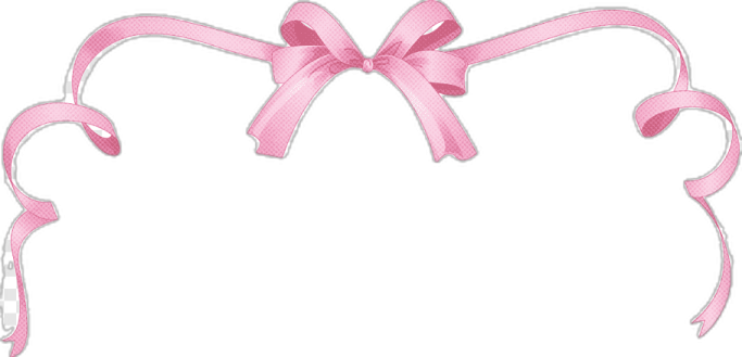 a pink ribbon on a white background