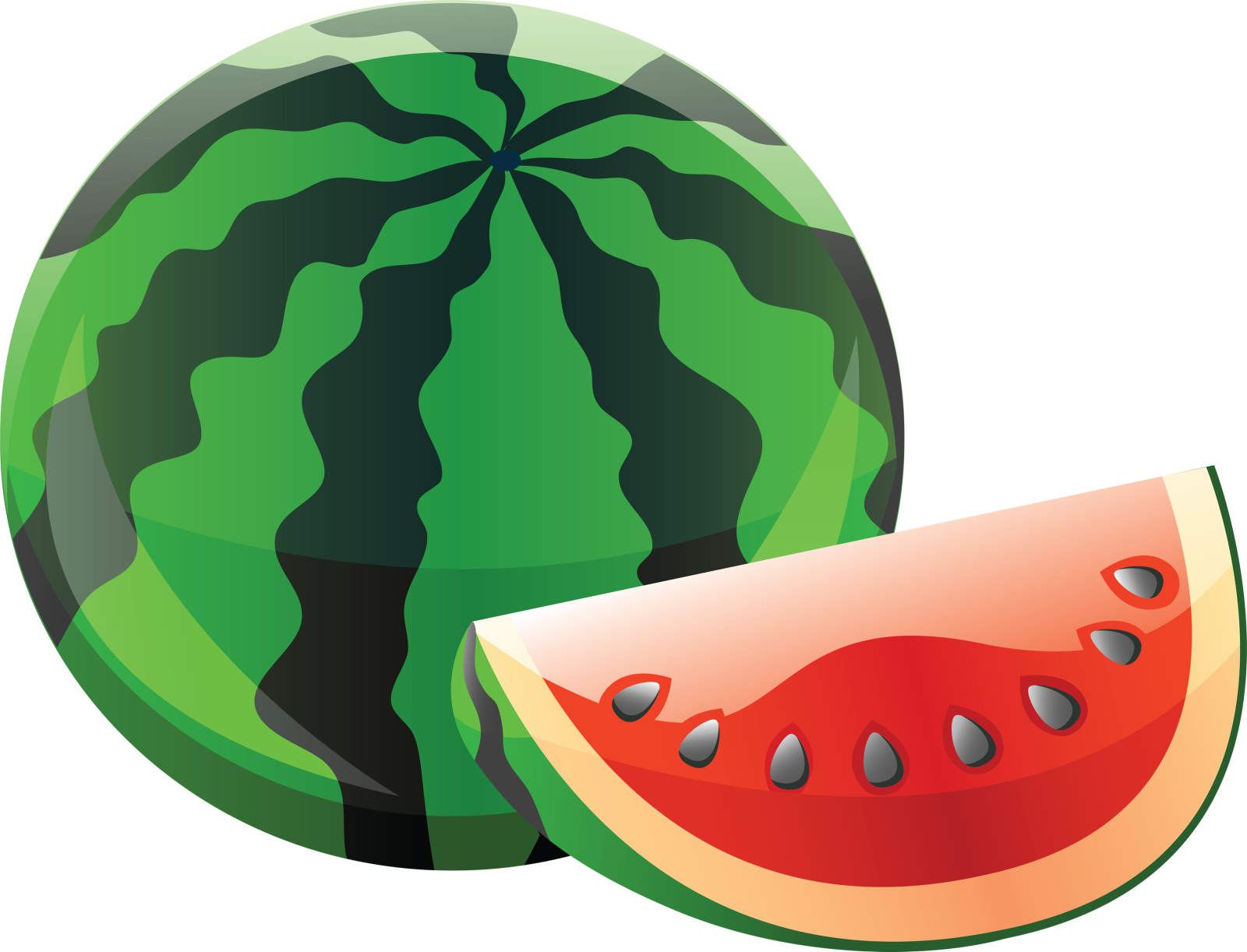 a watermelon and slice