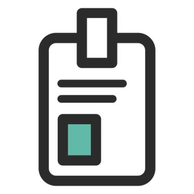 a black and white icon of a clipboard