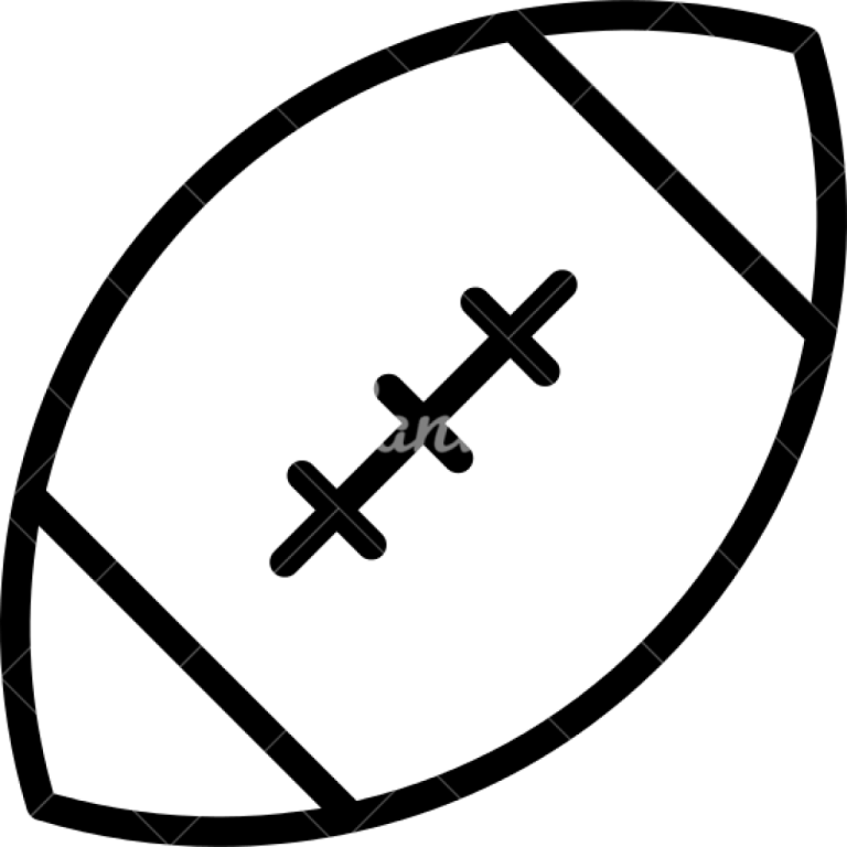 a black and white football ball icon