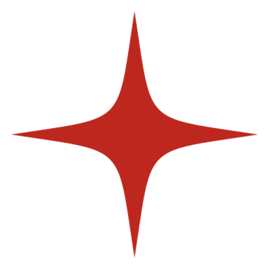 a red star on a white background