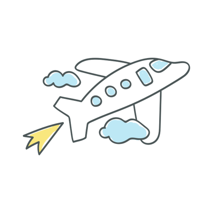 a plane with an arrow in the middle