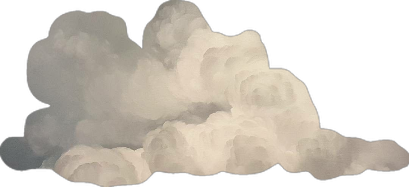 a pile of clouds on a white background