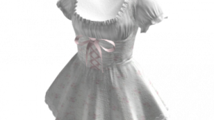 a drawing of a woman in a dress