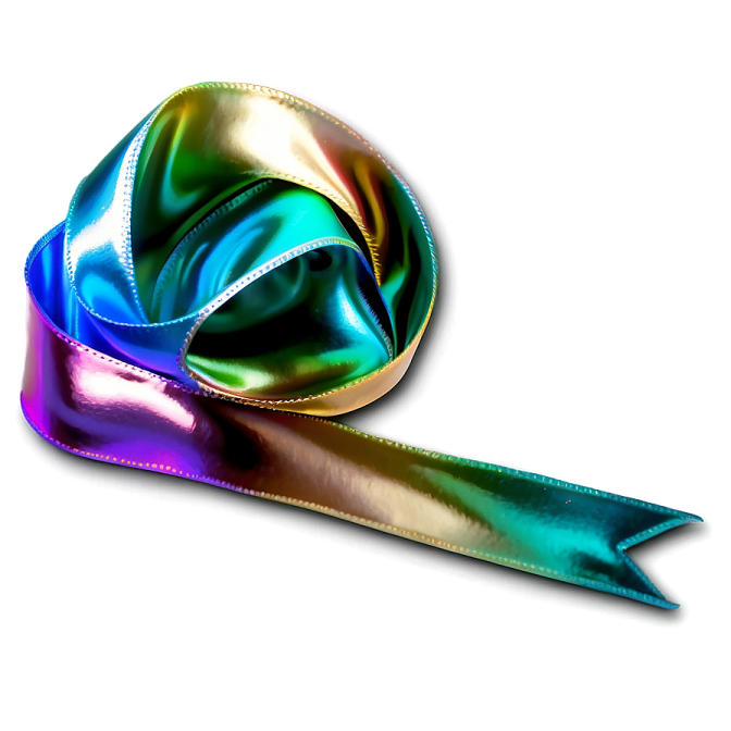 a colorful ribbon on a white background