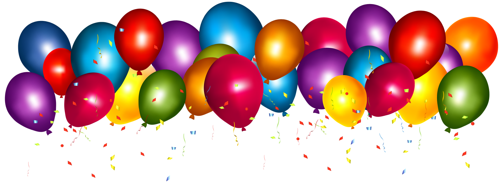 a bunch of balloons on a white background