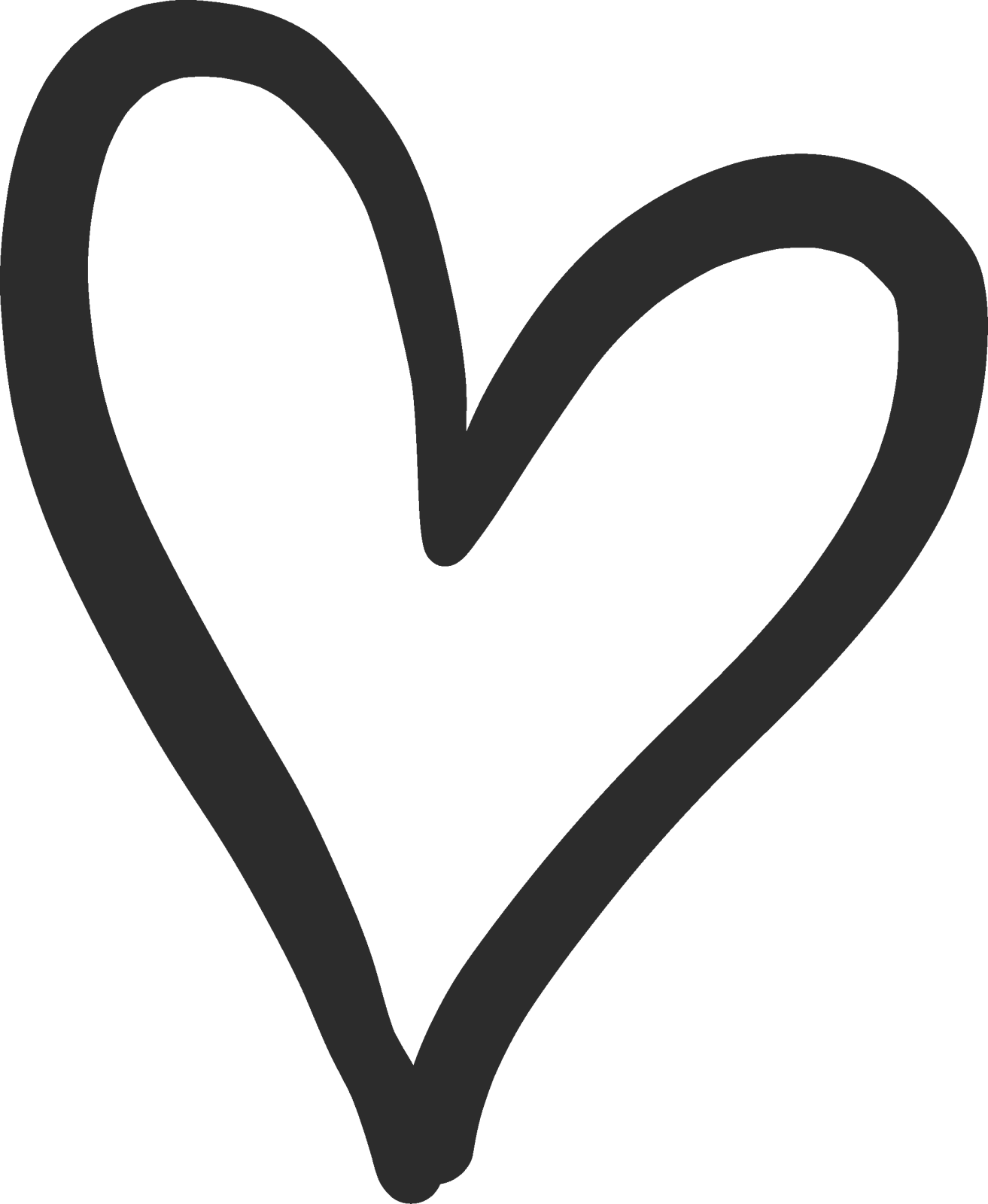 a black and white heart icon