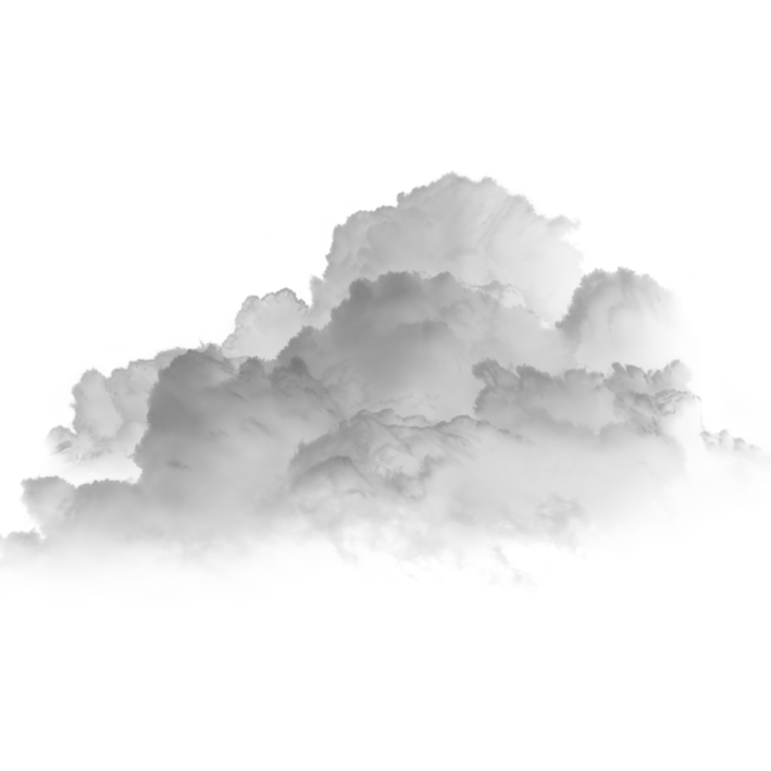 black and white clouds on a white background