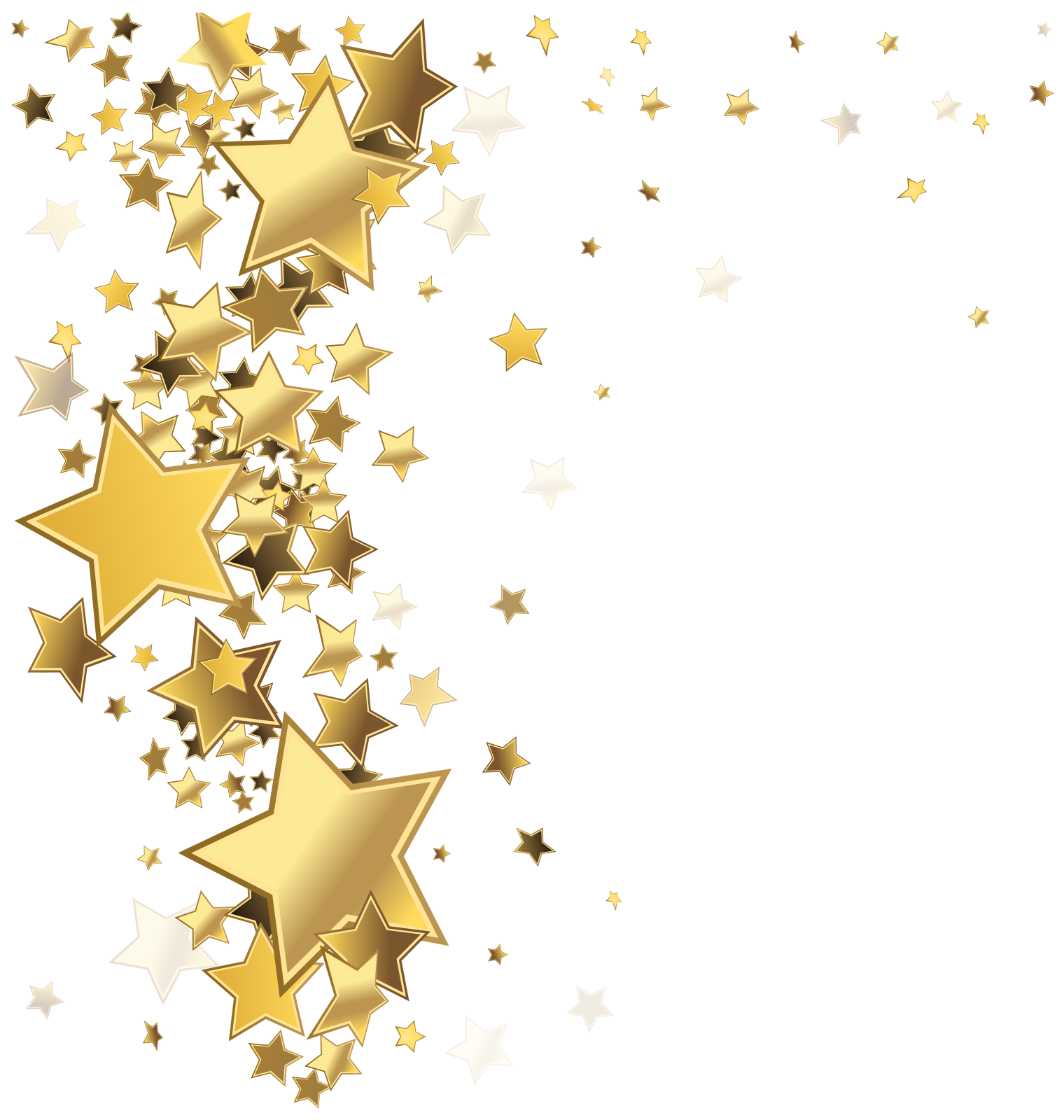 gold stars on a white background