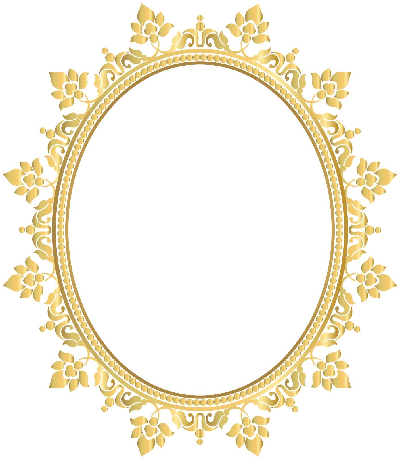 a gold frame with leaves and scrolls