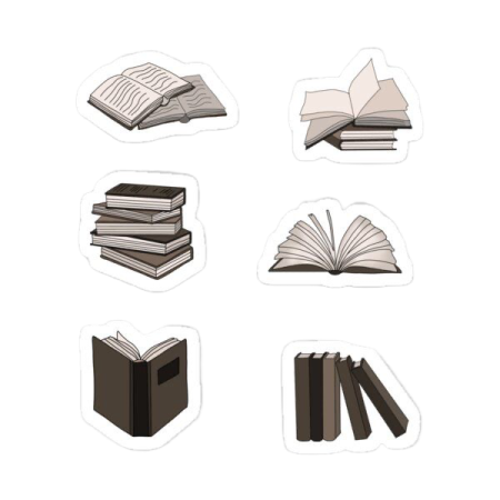 a set of books stickers