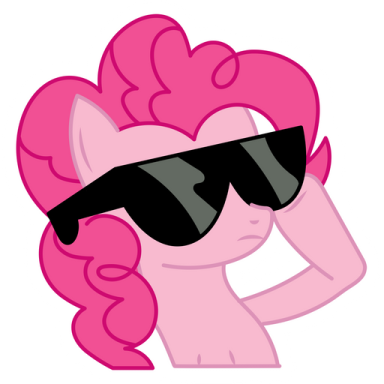 a pinkie with sunglasses on