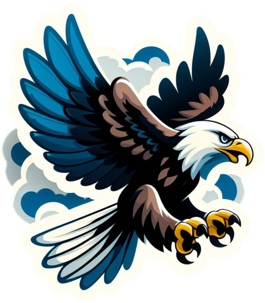 an eagle flying in the sky