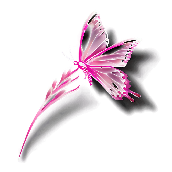 a pink butterfly on a white background