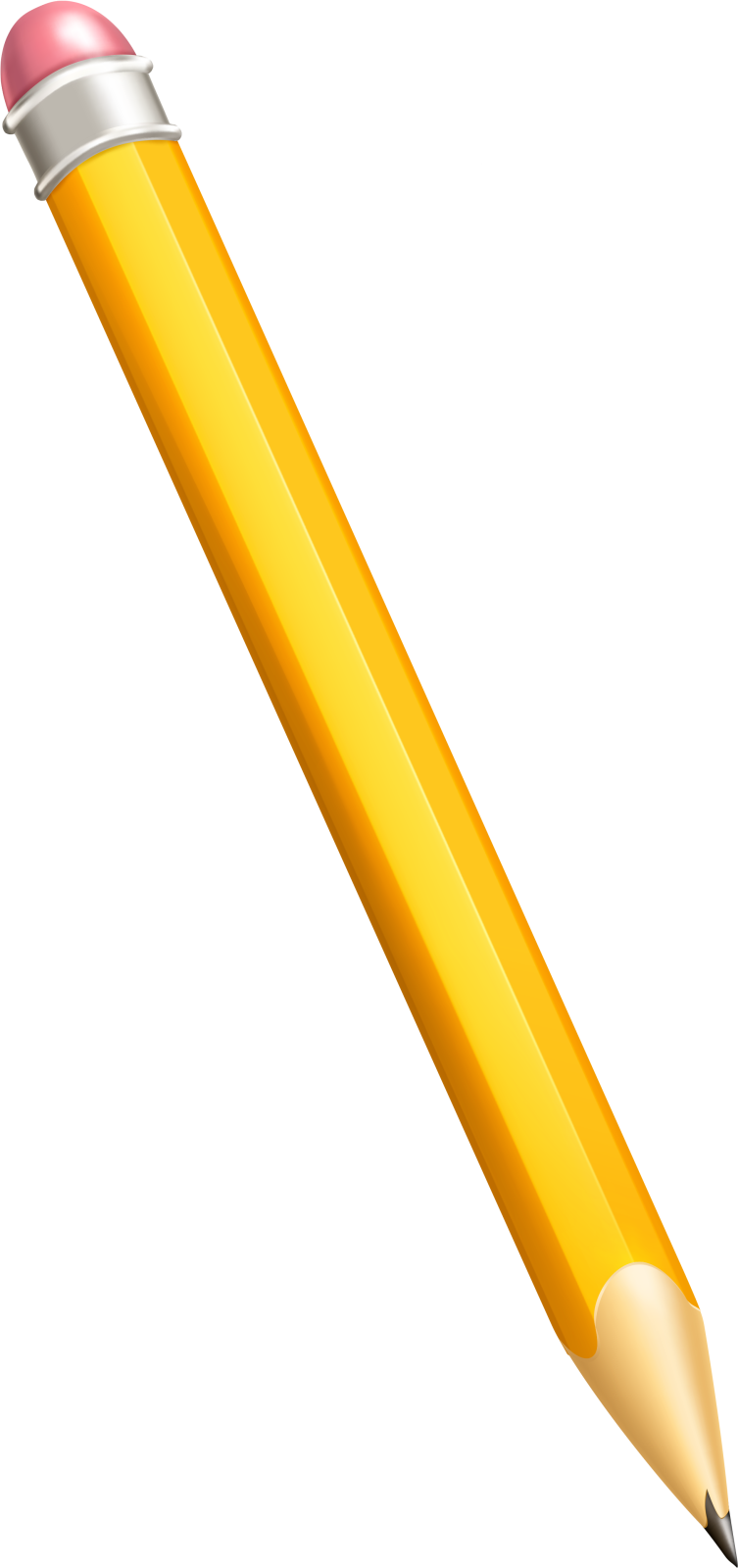 a yellow pencil with a pink tip