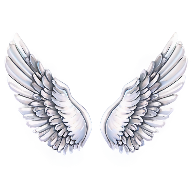 two white wings on a white background