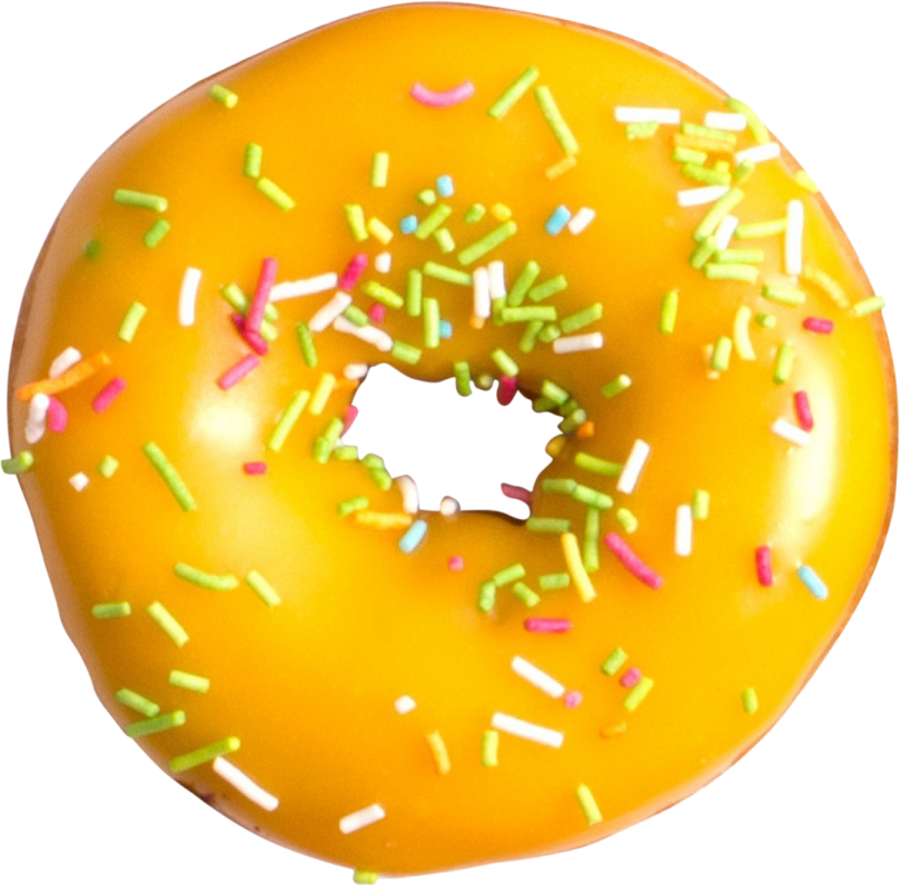 the donut is yellow