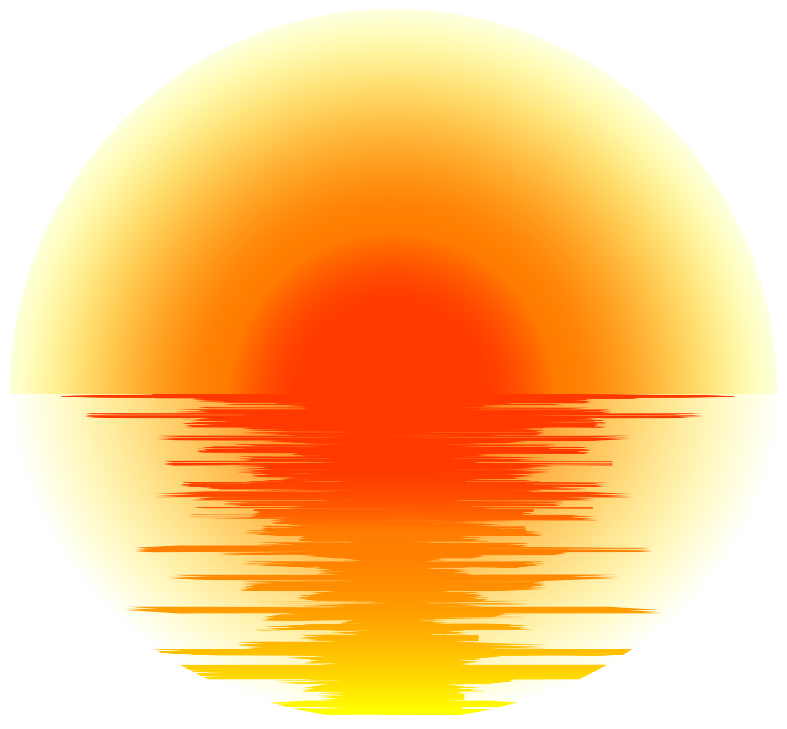 a sunset with the sun reflecting in water